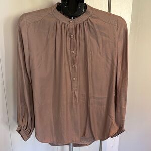 Apiece Apart Button-Up Blouse in Mauve Size 4 Silk